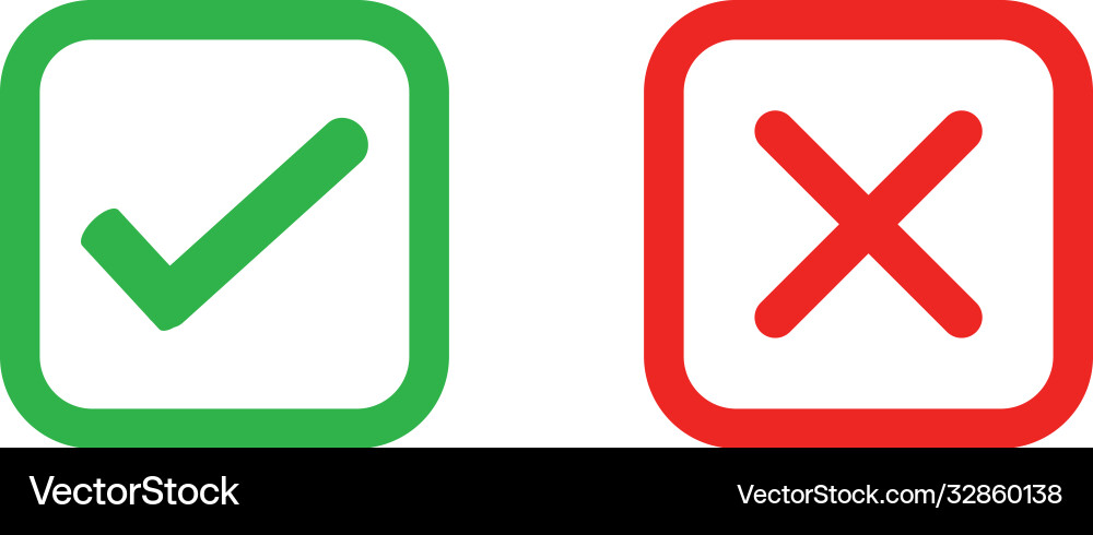 Wrong Check Mark Icon Vector Image