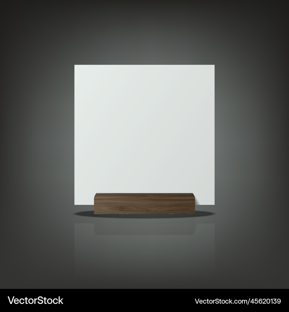 3d realistic white square empty blank paper 3d realistic white square empty blank paper vector image