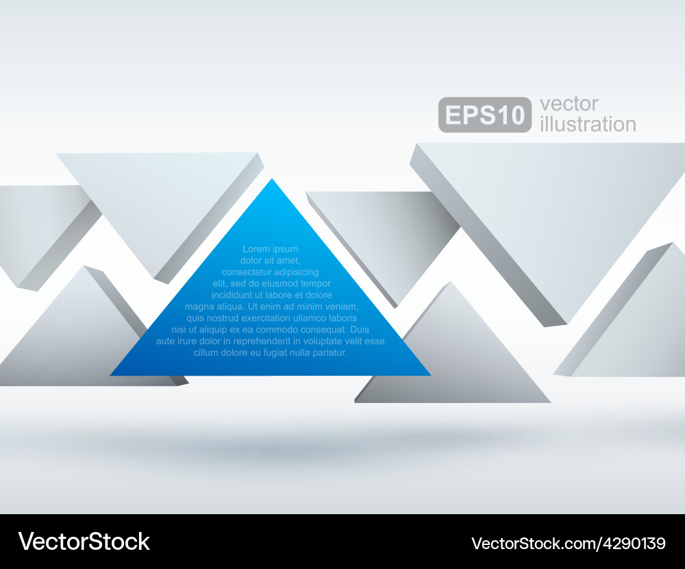 Abstract of 3d triangles Vector Image