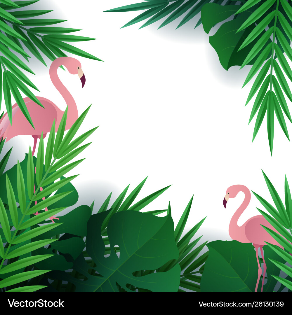 Background tropical plants Vector Image