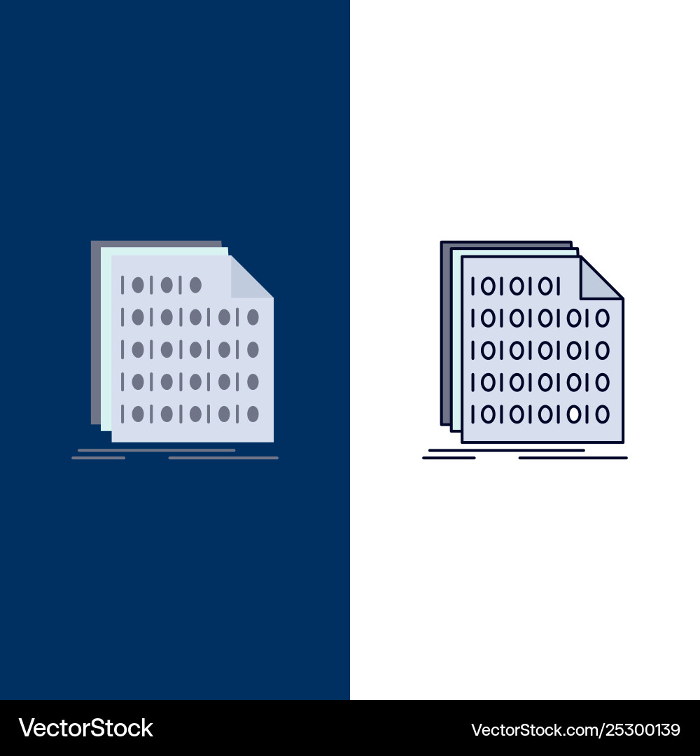 Bindcode-Codierung Daten Dokument flache Farbe Icon vektorbild