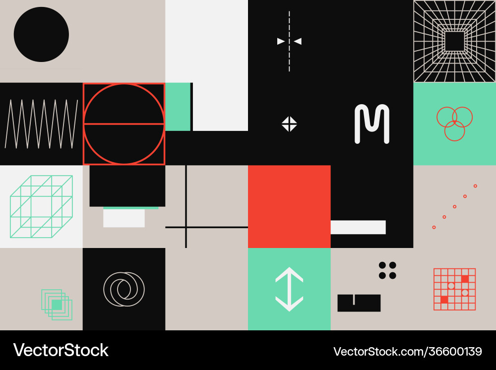 Brutalism design abstract pattern Brutalism design abstract pattern vector image