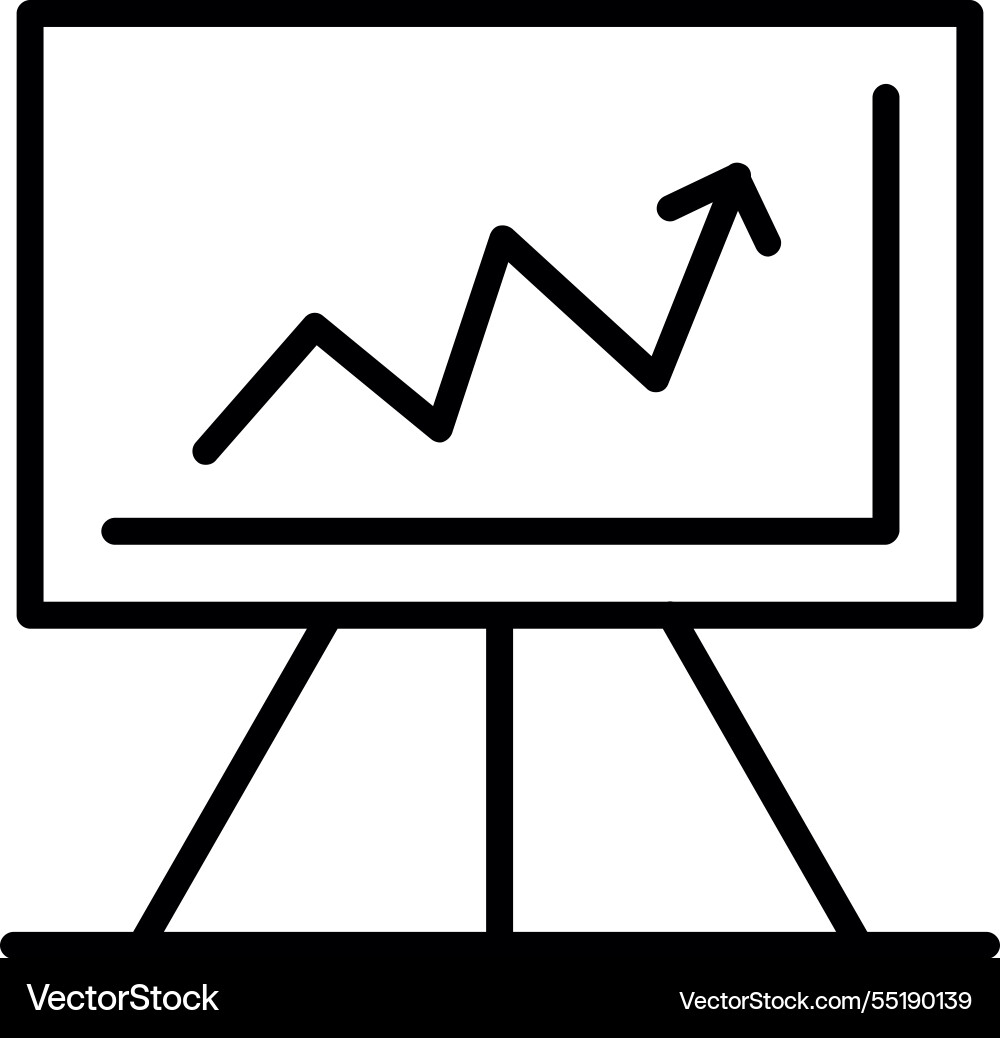 Chart line icon design Vector Image