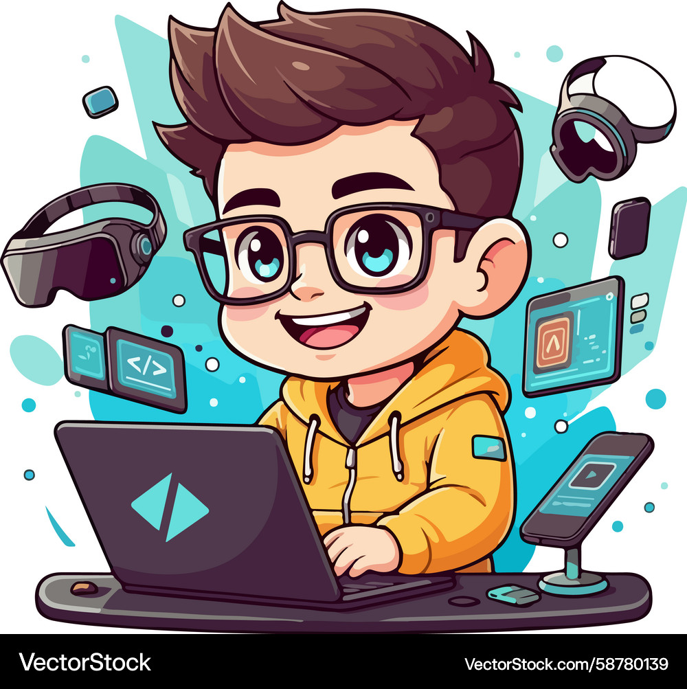 Cybersecurity and Software Development Vector Image
