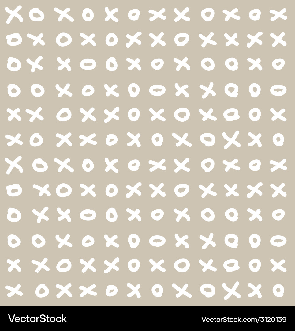 Funny simple seamless tic-tac-toe pattern Vector Image