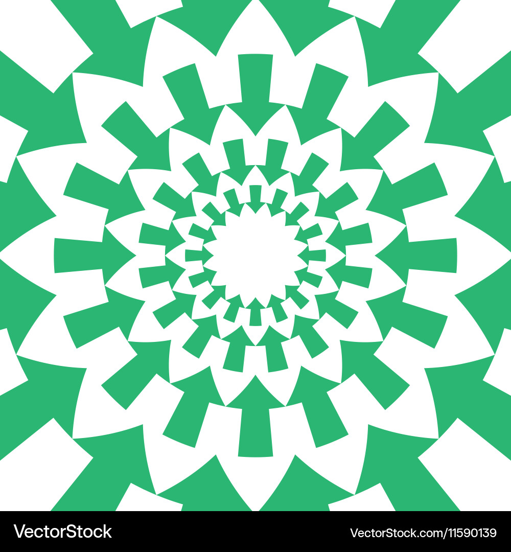 Green Arrow Circular Pattern vector image