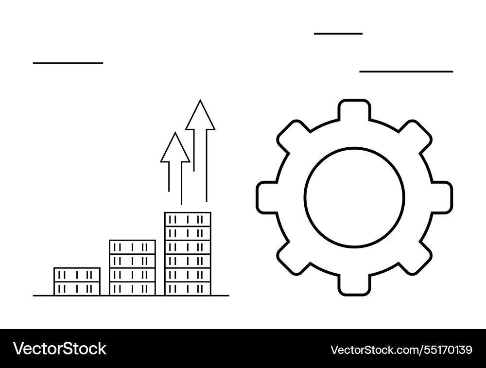 Growth and progress concept with bar graph arrows Growth and progress concept with bar graph arrows vector image