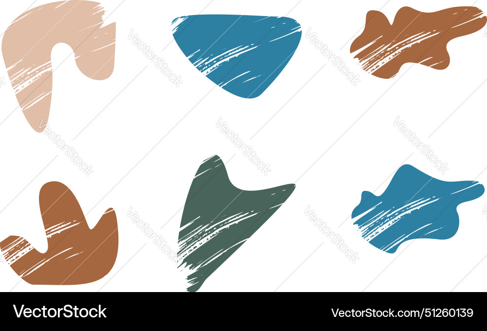 Grunge blobs fluid shapes pictogram symbol visual Vector Image