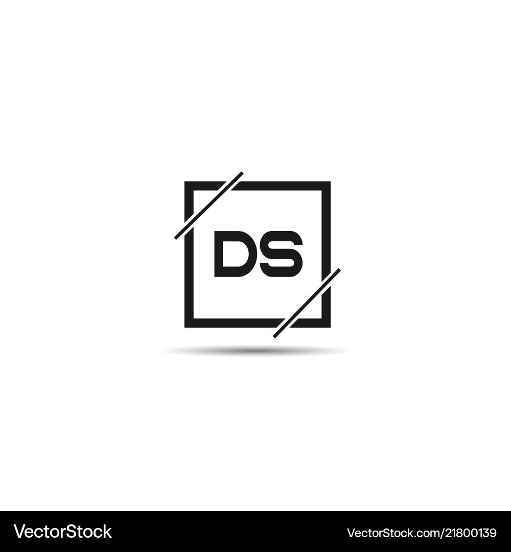 Initial letter ds logo template design Initial letter ds logo template design Vector Image