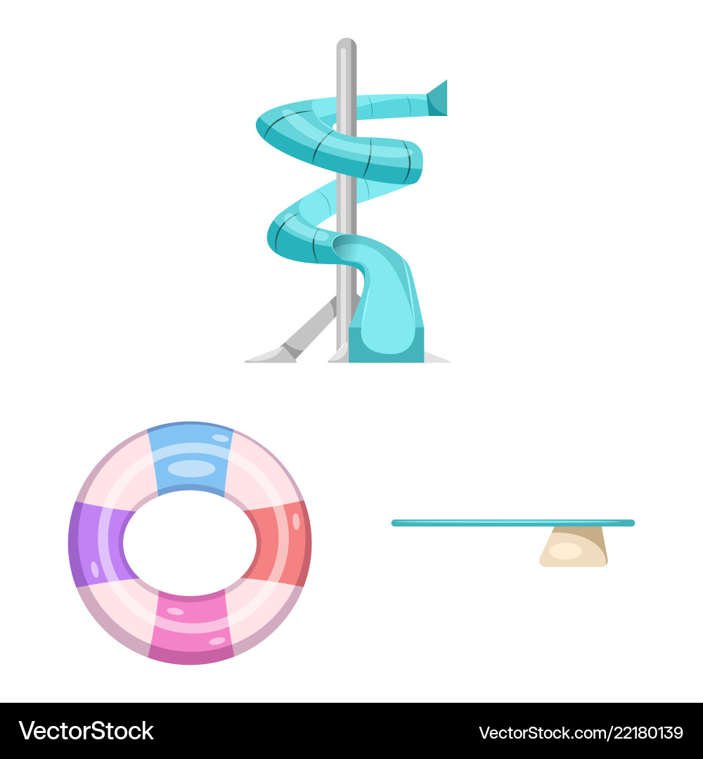 Isolated object of pool and swimming icon Isolated object of pool and swimming icon vector image