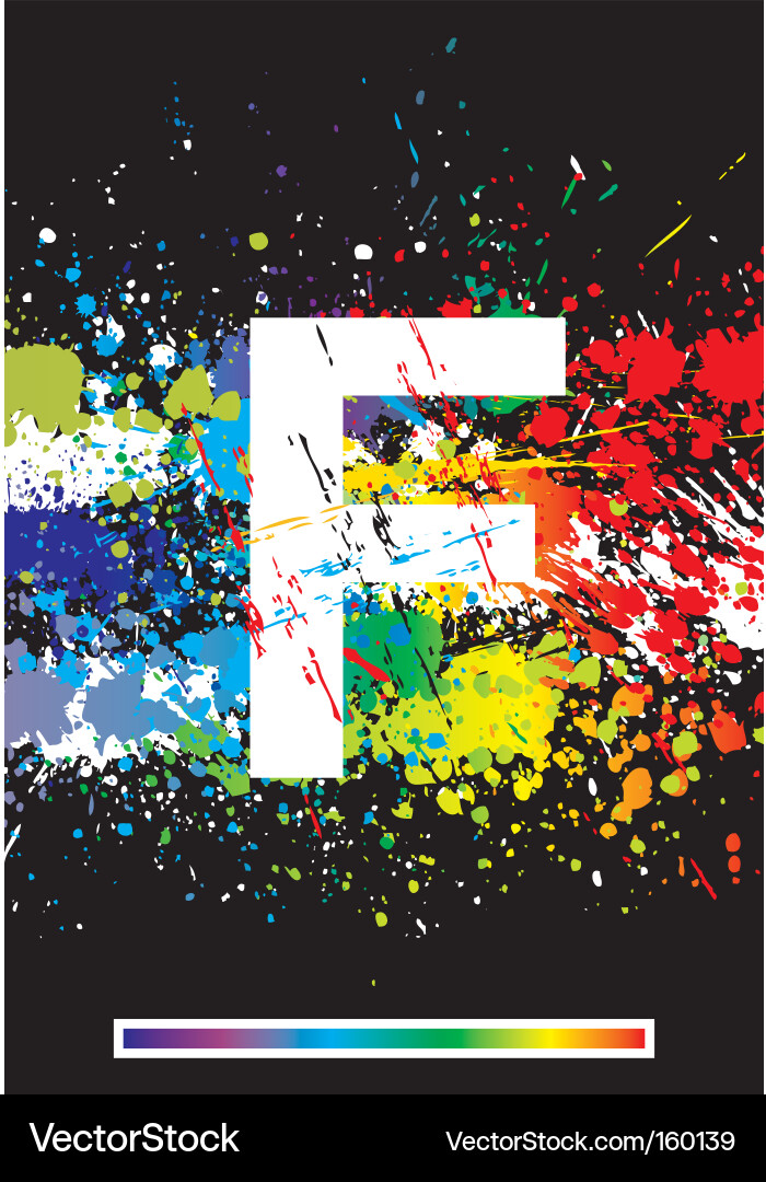 Paint splashes font Royalty Free Vector Image - VectorStock