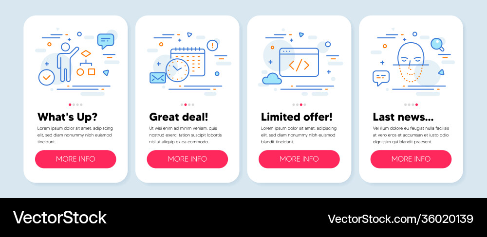 Set science icons such as seo script calendar Set science icons such as seo script calendar Vector Image