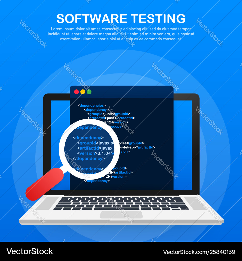 Software testing development workflow Software testing development workflow vector image
