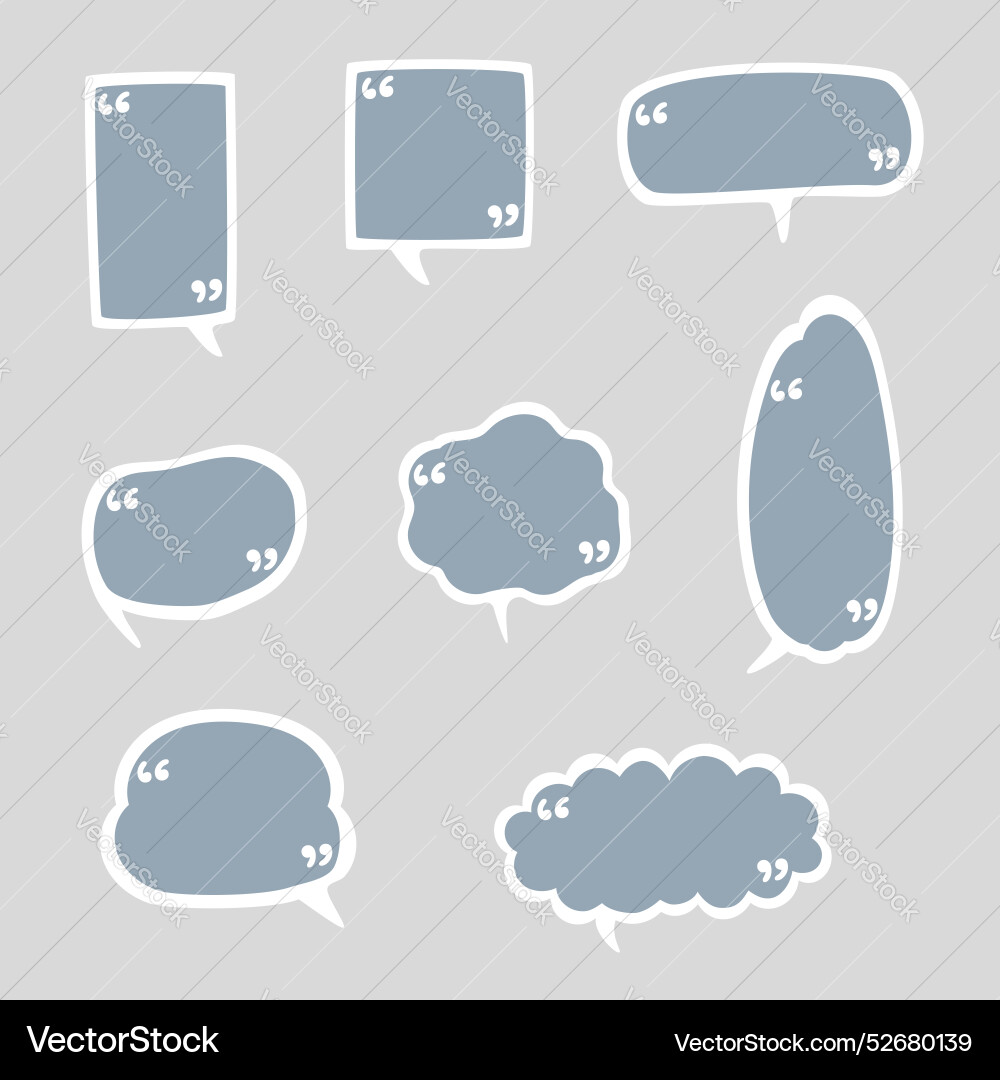 Speech bubble balloon with quotation marks Vector Image