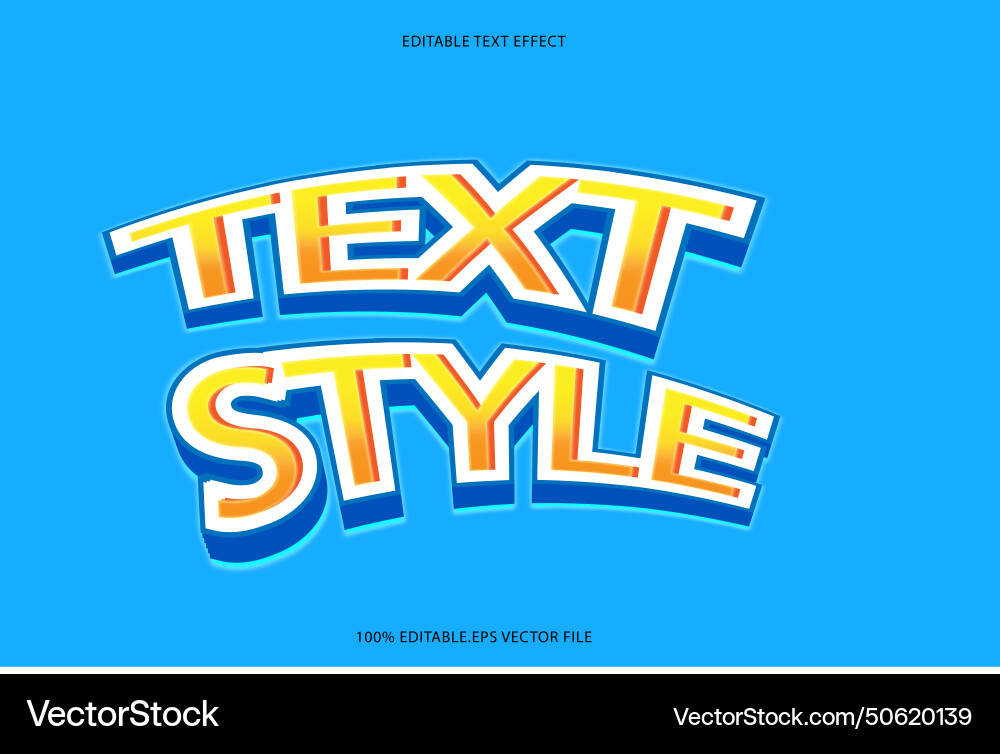 Text style editable effect 3d emboss Text style editable effect 3d emboss vector image