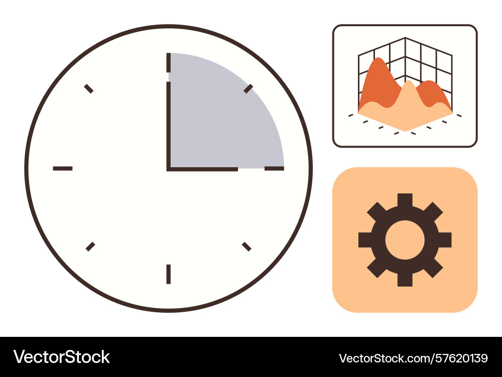 Time management with analytics and operational Time management with analytics and operational vector image