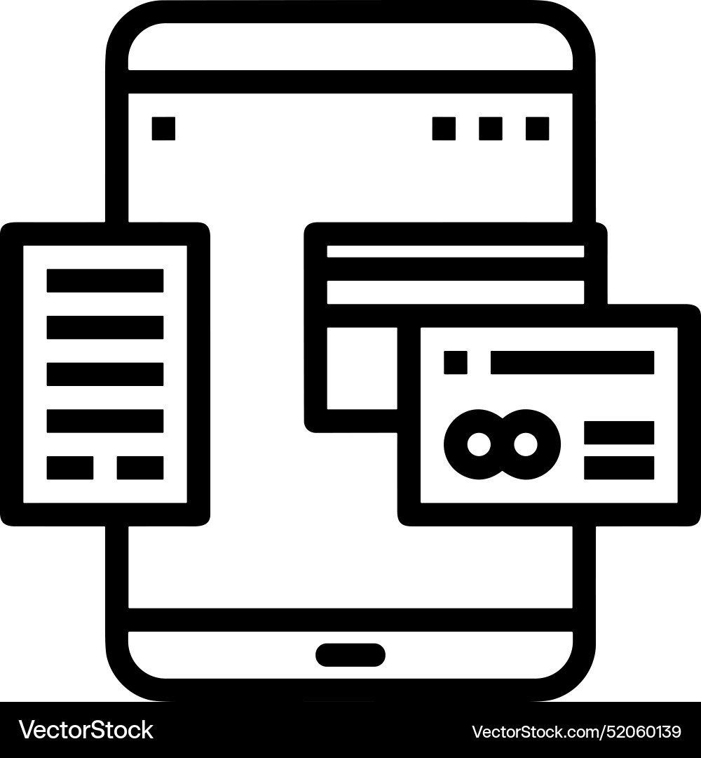 Upload outline icon symbol image Vector Image