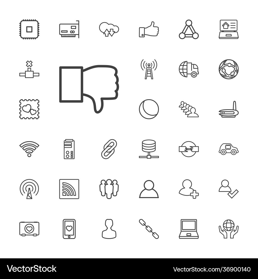 33 network icons (36900140) – Free Vector | VectorStock