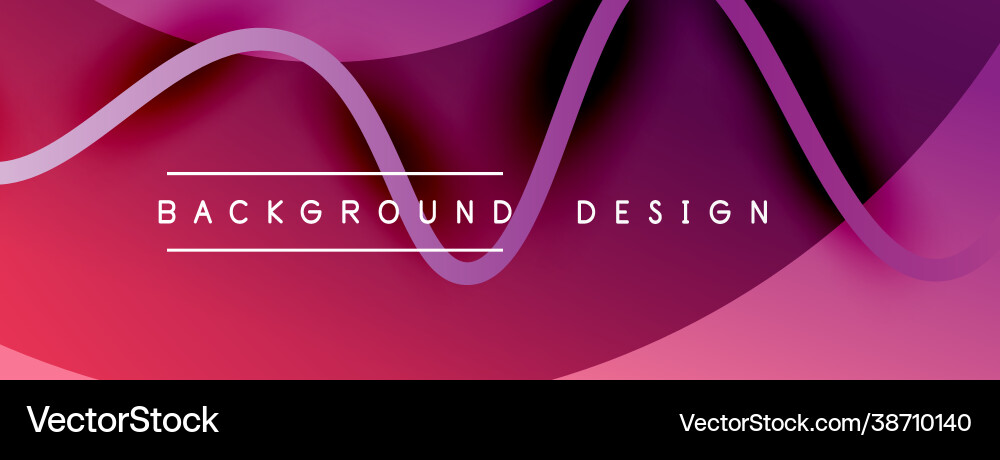 Abstract gradient background with wave line Vector Image