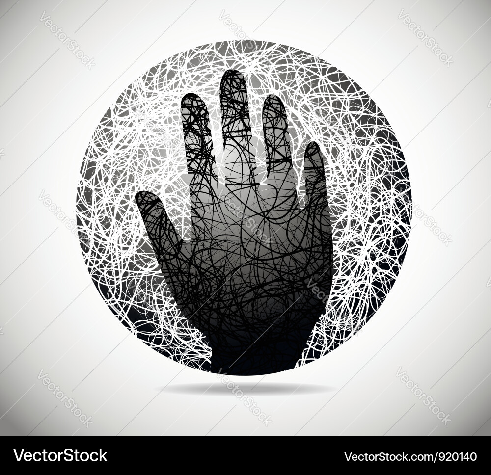 Abstract Sphere of Lines vector image