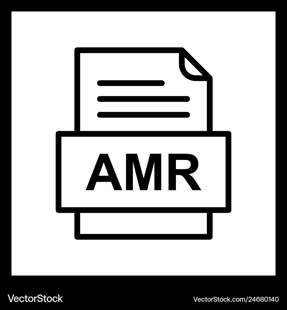 Amr file document icon vector image