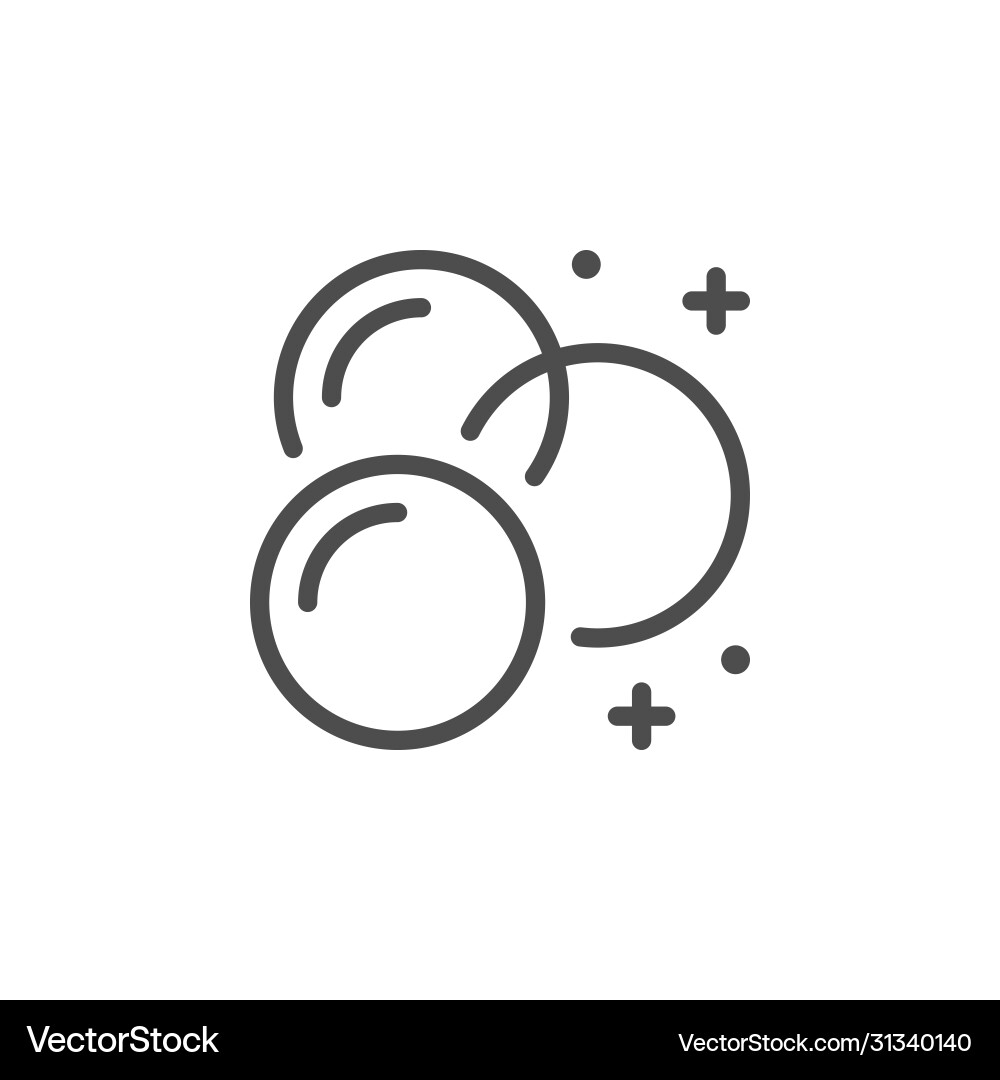 Blasen und Schaum Linie Umriss Icon Blasen und Schaum Linie Umriss Icon vektorbild