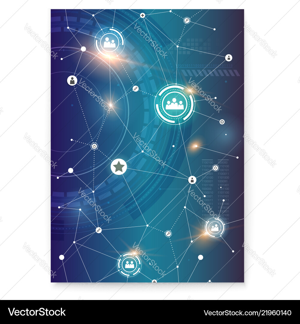 Circular HUD Network Interface vector image
