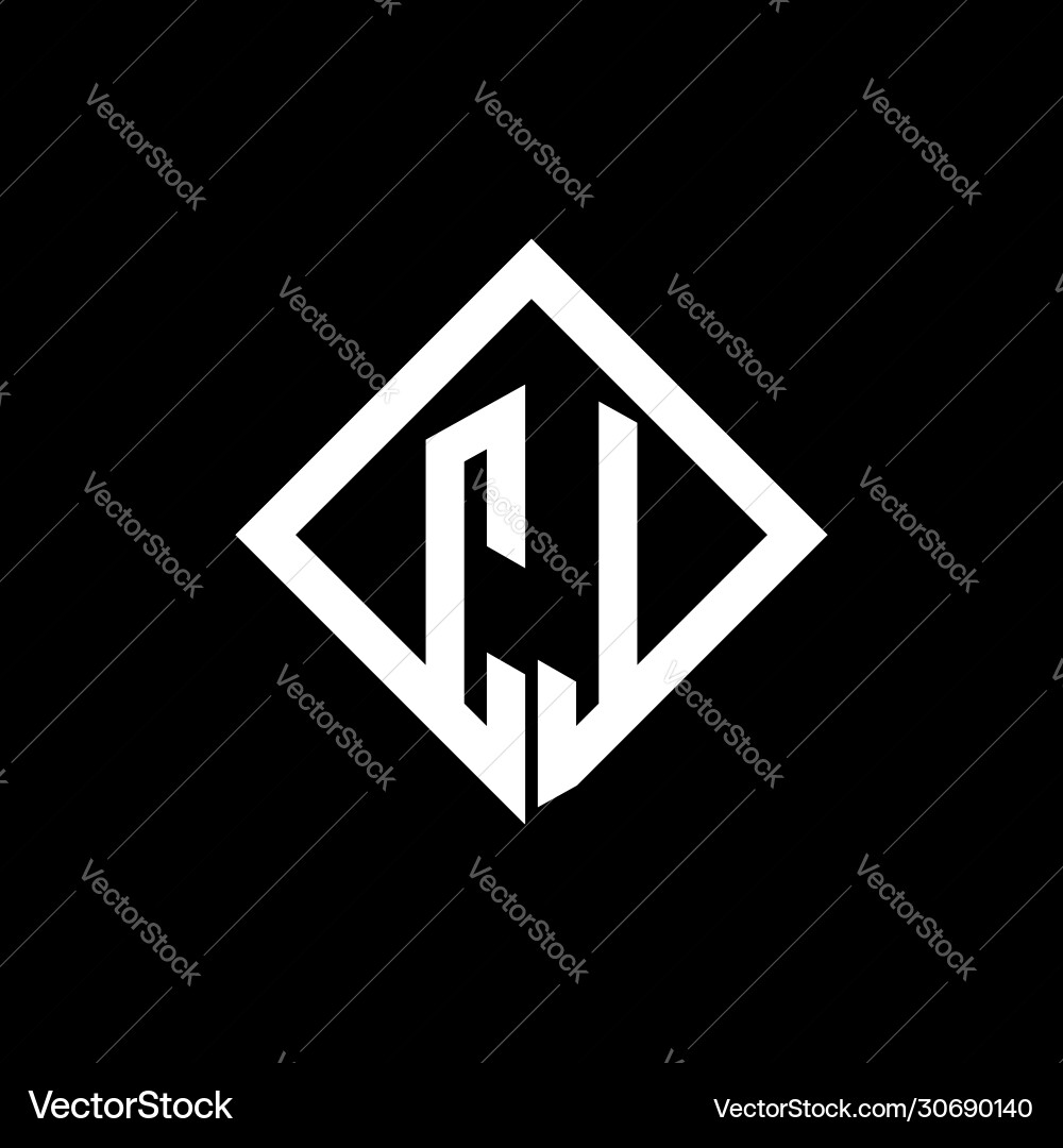 Cl logo monogram with square rotate style design Vector Image