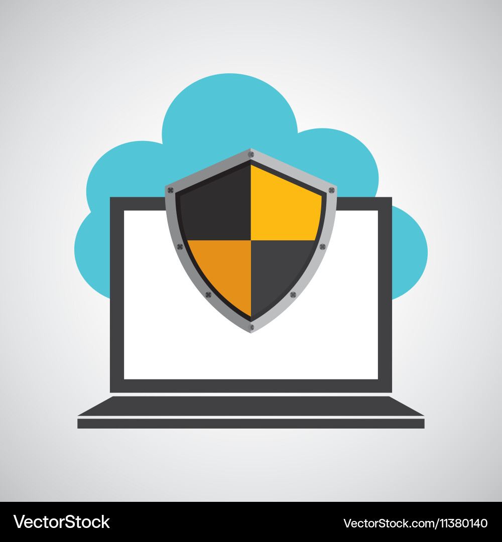 Cloud computing data storage vector image