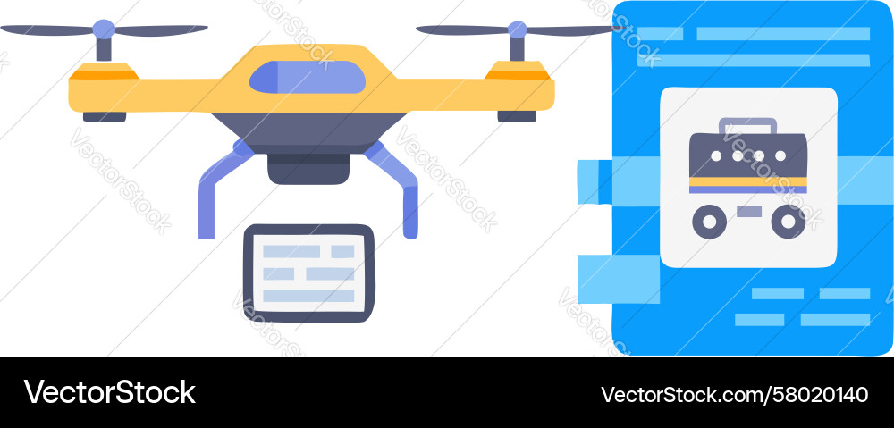 Drone with Onboard Camera Vector Image