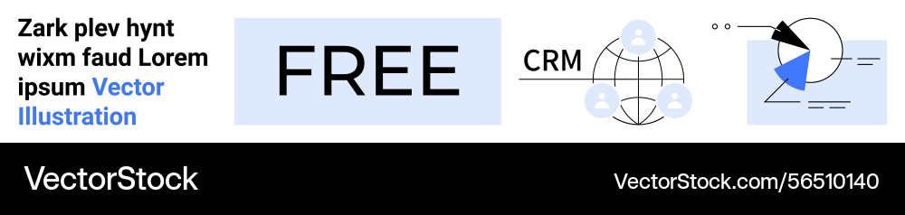 Free crm and data management with network globe Free crm and data management with network globe vector image