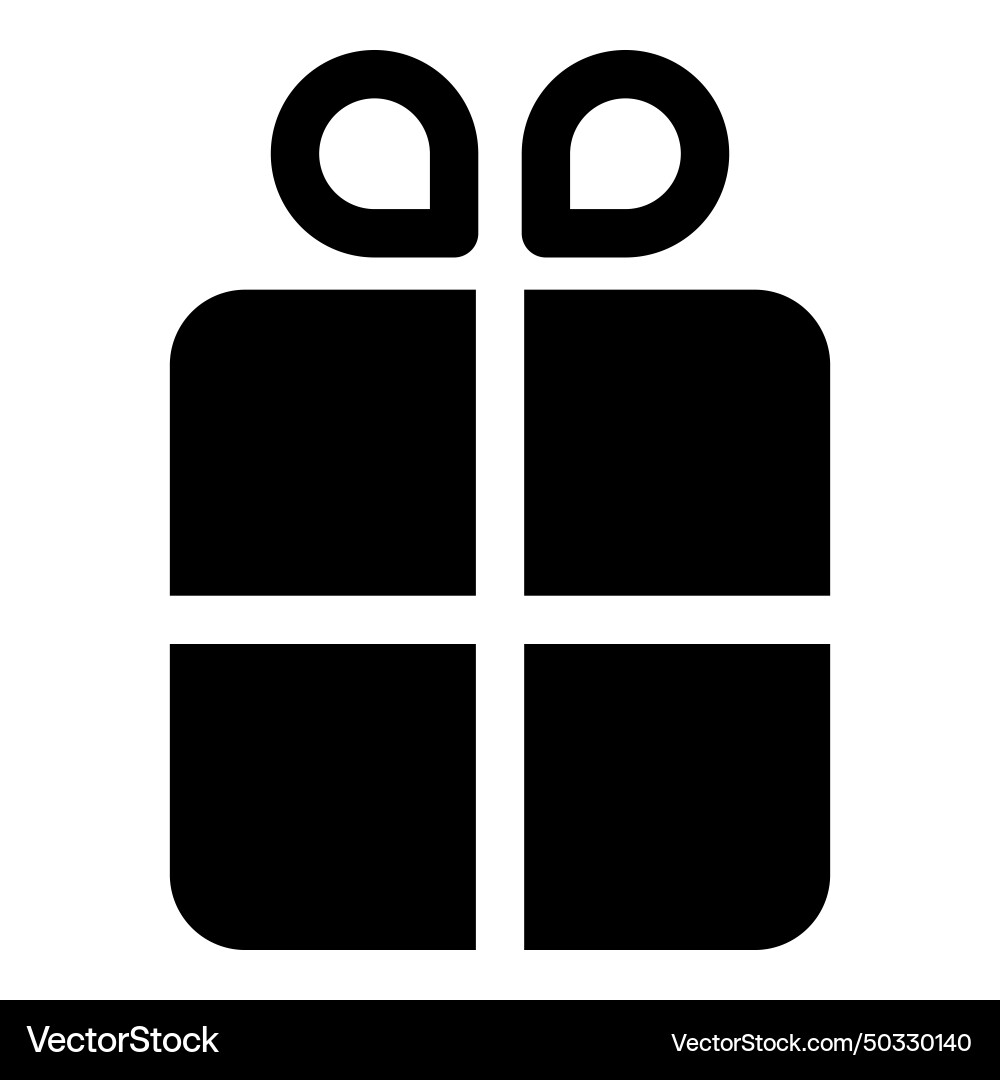 Gift flat icon isolated on white background Gift flat icon isolated on white background vector image