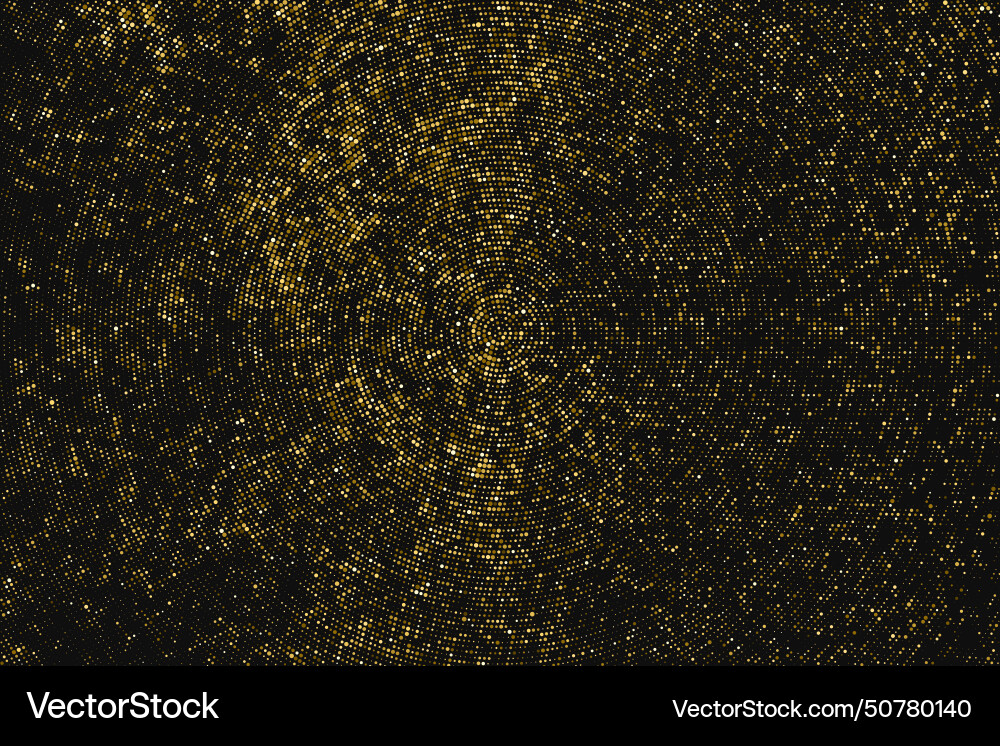 Gold glitter halftone dotted backdrop Gold glitter halftone dotted backdrop vector image