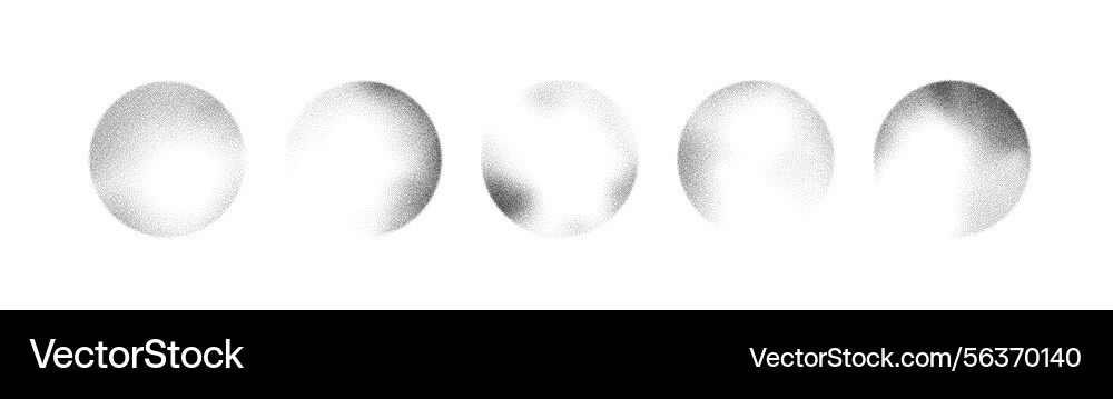 Grain noise dot gradient with sphere pattern spray Grain noise dot gradient with sphere pattern spray vector image