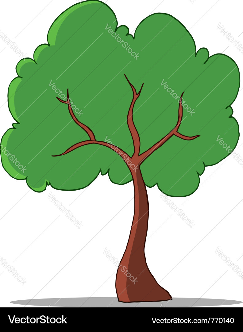 Grüner Baum Lizenzfreies Vektorbild - VectorStock
