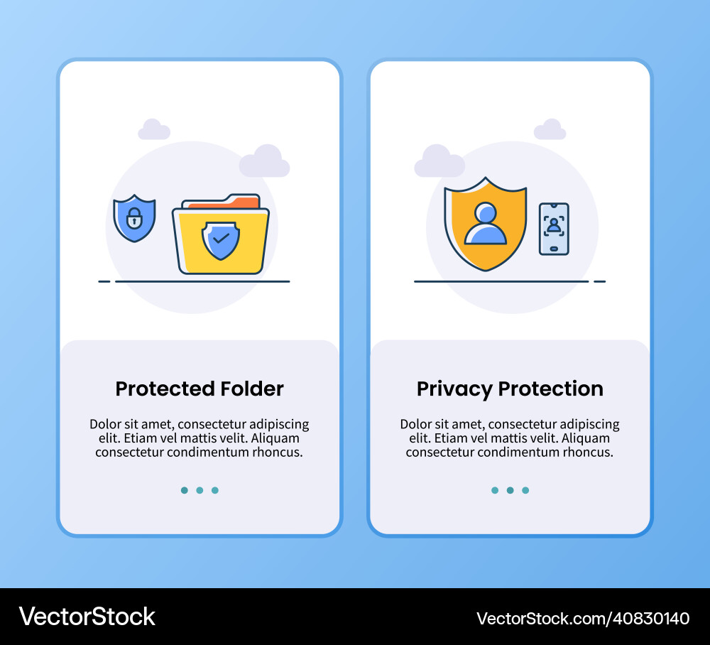 Internet security protected folder and privacy vector image