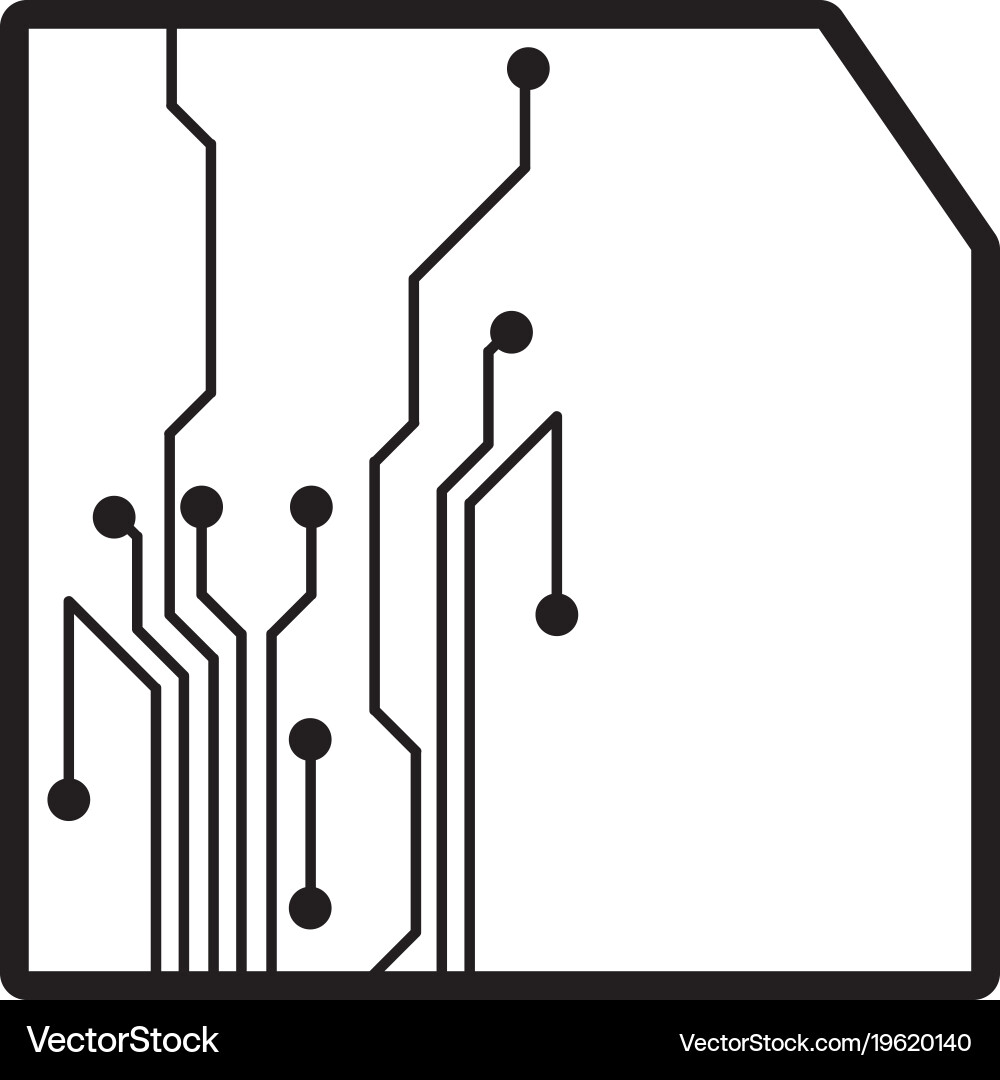 Isolated processor design vector image