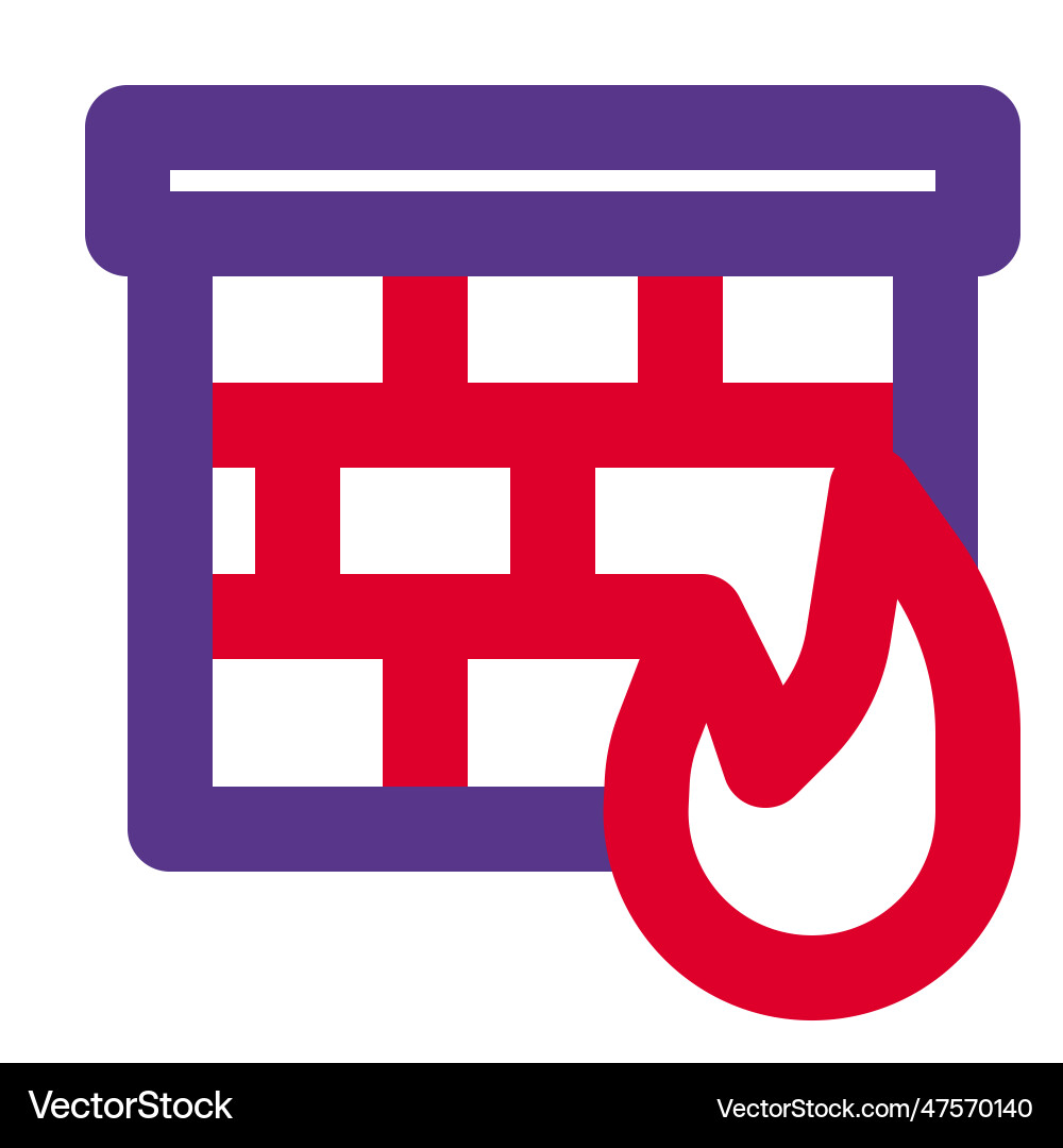 Monitoring network traffic with a firewall vector image