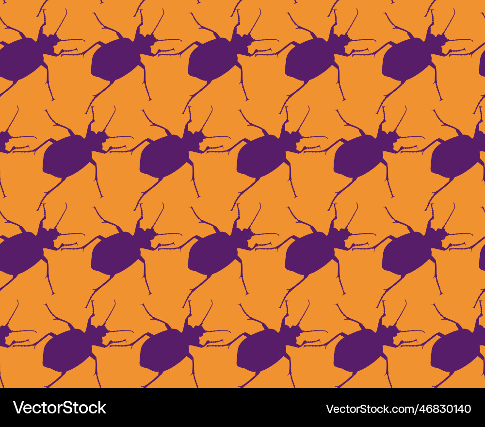Seamless pattern with bugs endless background Vector Image
