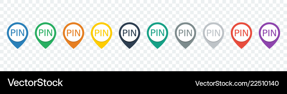 Set von Standort Pin-Karte Zeiger-Symbole Vektorbild