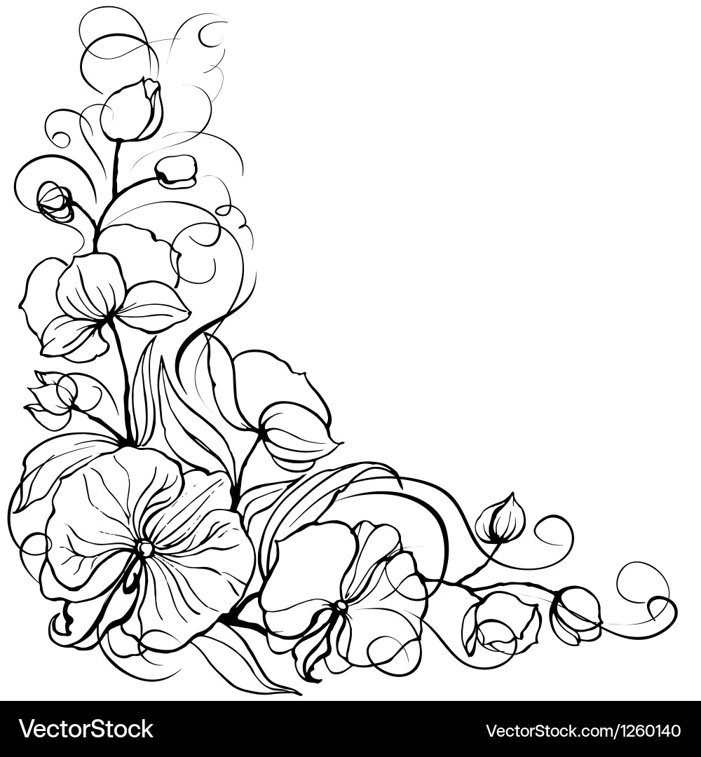 Single Pink Orchid Flower Vector Image