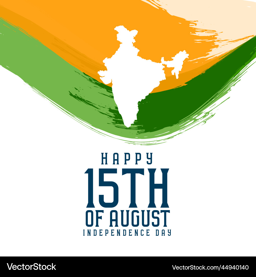 Stylish independence day background with map Vector Image