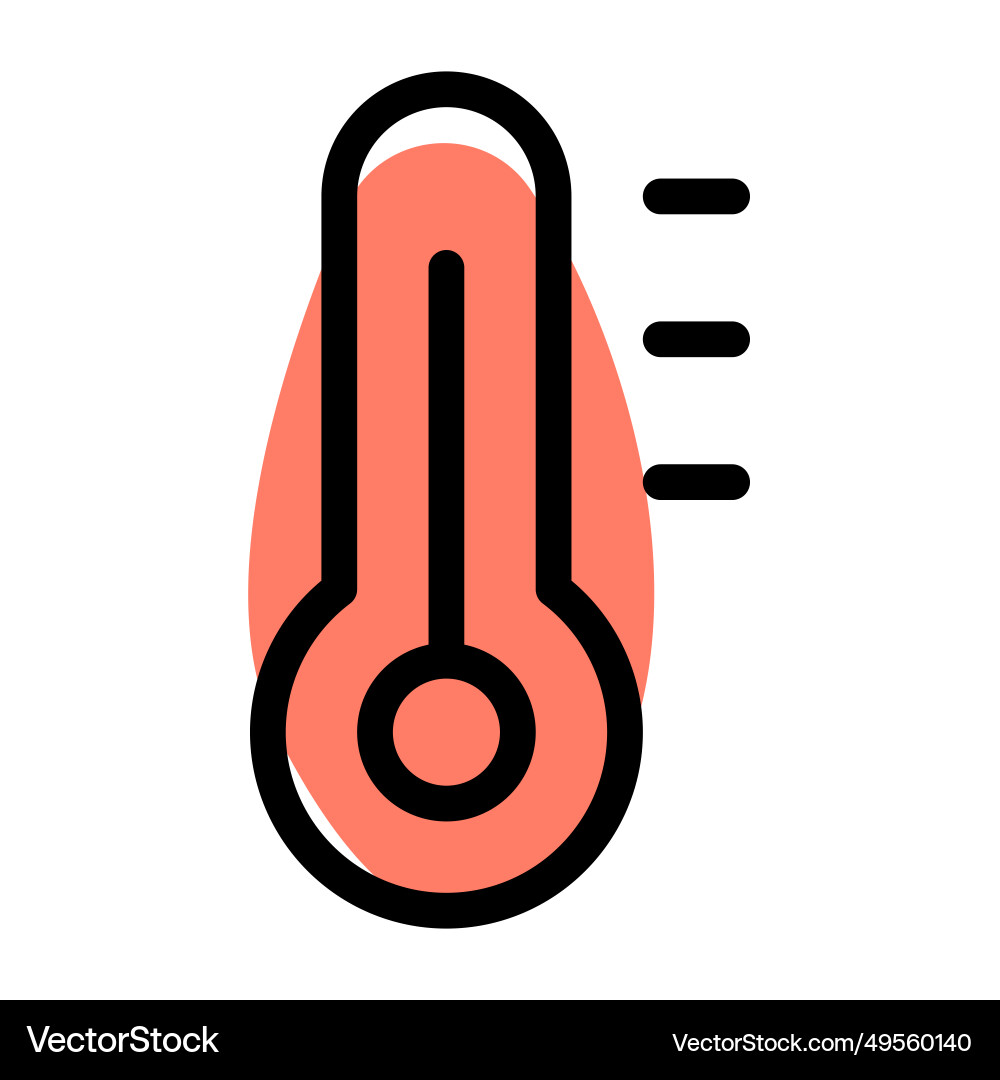 Temperature measuring thermometer device at spa Vector Image