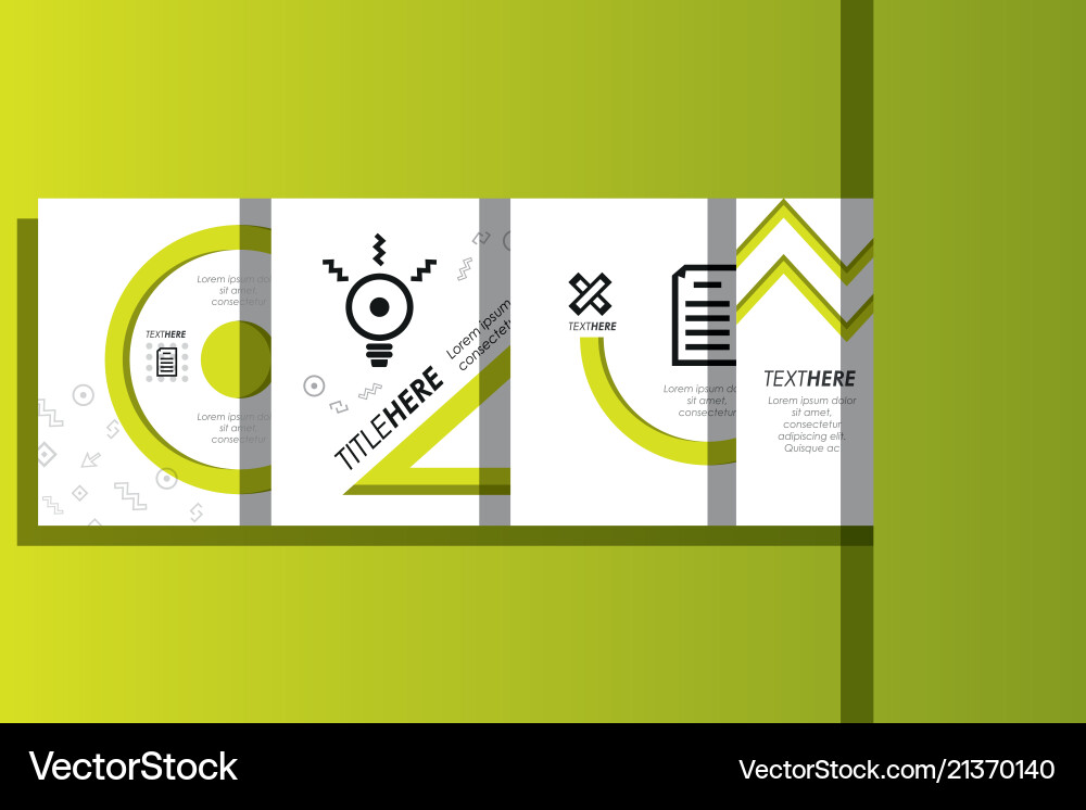 Template set infographic with figures geometrics vector image