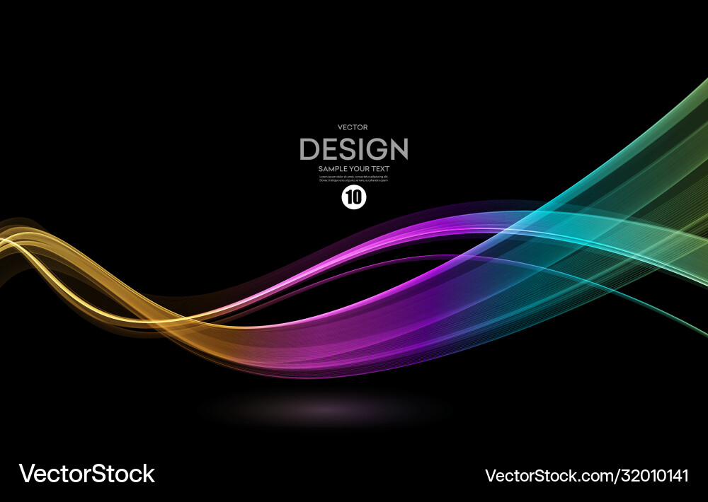 Abstract shiny color spectrum wave design element Abstract shiny color spectrum wave design element vector image