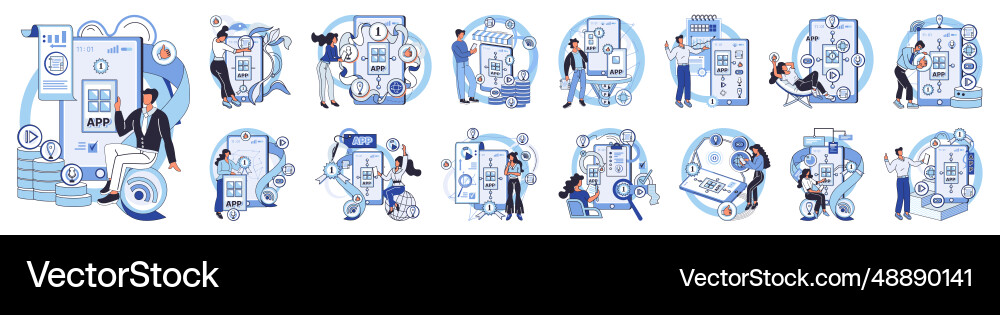 Application testing metaphor software Application testing metaphor software Vector Image