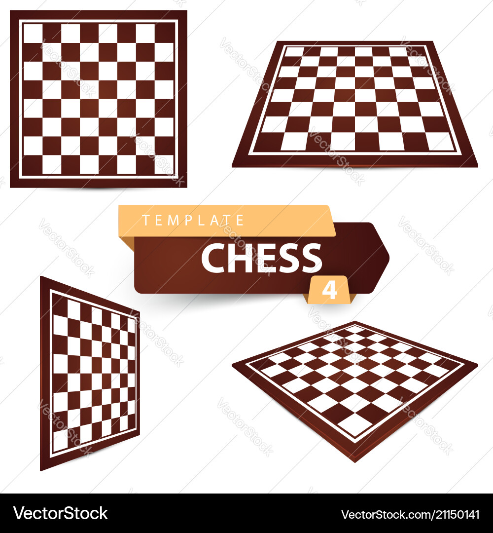 Chess Game Board Elements Vector Image