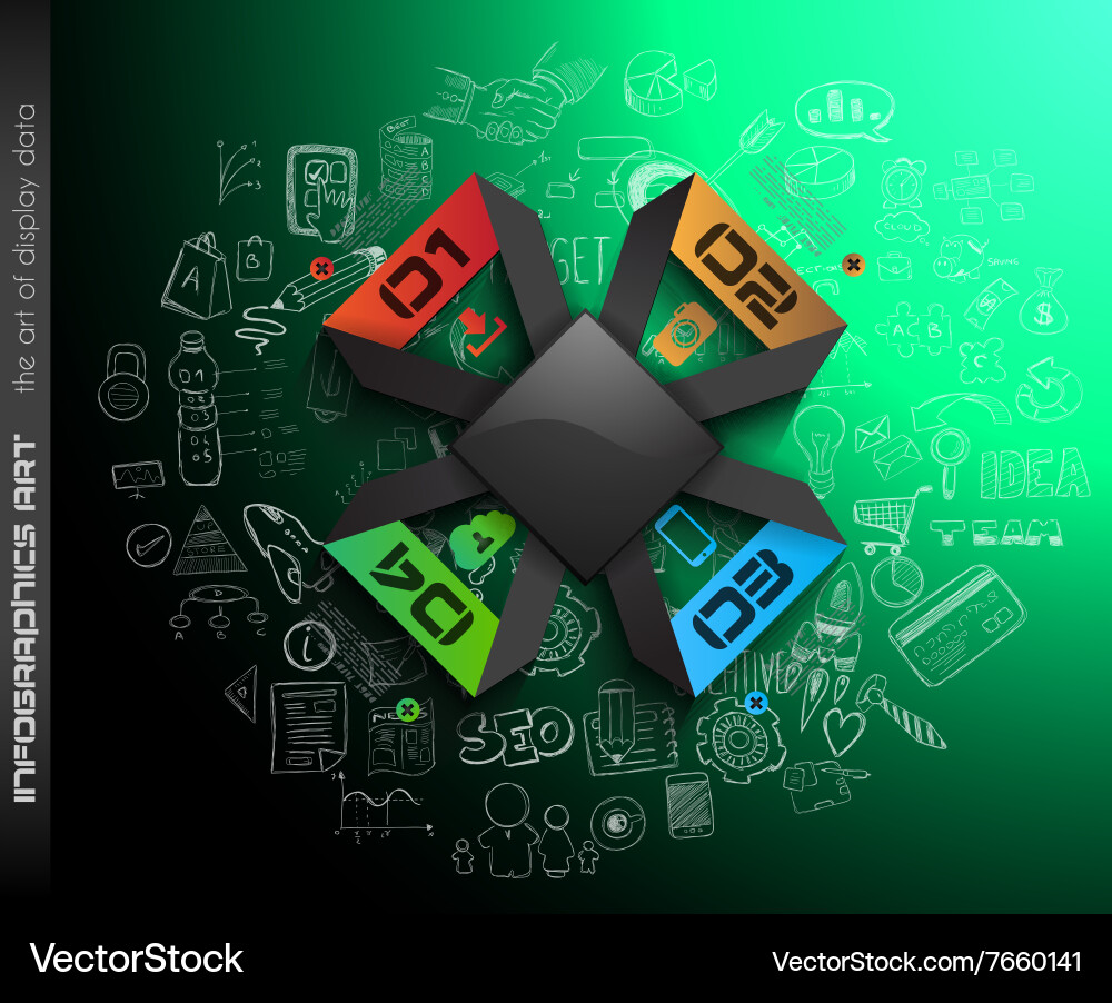 Clean infographic layout template for data vector image