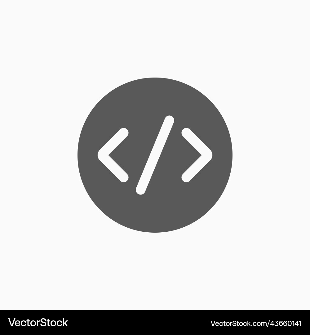 Code icon vector image