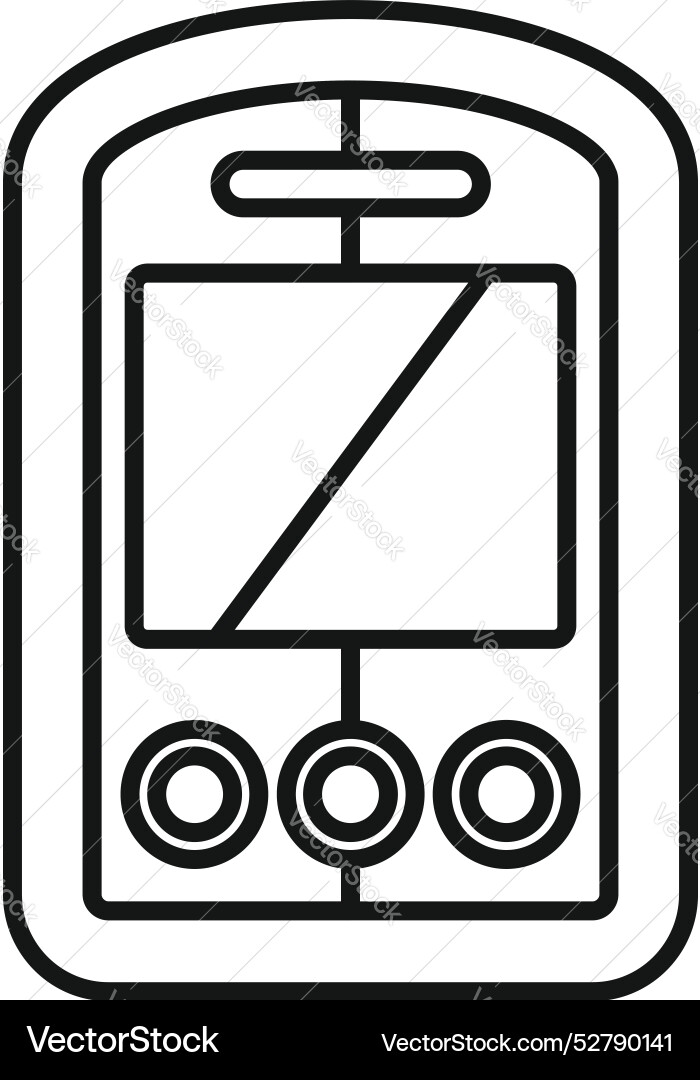 Electronic device with buttons and screen drawing Electronic device with buttons and screen drawing Vector Image